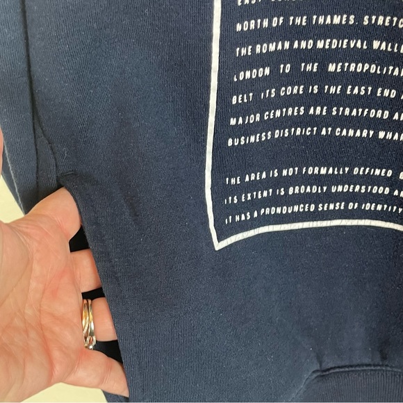 Lee Cooper UK-hoodie with British flag/graphic front-Navy-XL - Picture 6 of 14